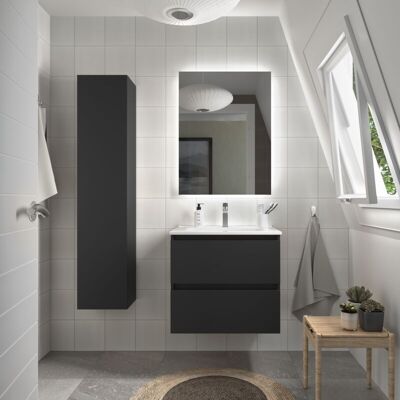 Mueble de baño Bequia 70 cm Negro Mate - Salgar - Baño Mueble de baño Bequia 70 cm Negro Mate - Salgar - Baño