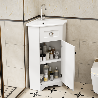 JHY DESIGN Mueble De Baño Compacto, Modelo Independiente Con Lavabo Individual, Estructura De Mdf Impermeable, Lavabo De Cerámica, Tirador Metálico, Superficie De Melamina Sin Lacar. JHY DESIGN Mueble De Baño Compacto, Modelo Independiente Con Lavabo Individual, Estructura De Mdf Impermeable, Lavabo De Cerámica, Tirador Metálico, Superficie De Melamina Sin Lacar.