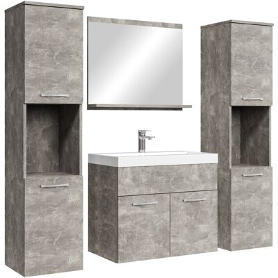 BADPLAATS - Montreal XL - 60cm - Grigio Cemento - Mueble de baño BADPLAATS - Montreal XL - 60cm - Grigio Cemento - Mueble de baño