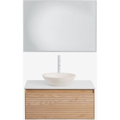Sklum - Conjunto De Mueble De Baño En Madera De Fresno Tedrik Sklum - Conjunto De Mueble De Baño En Madera De Fresno Tedrik