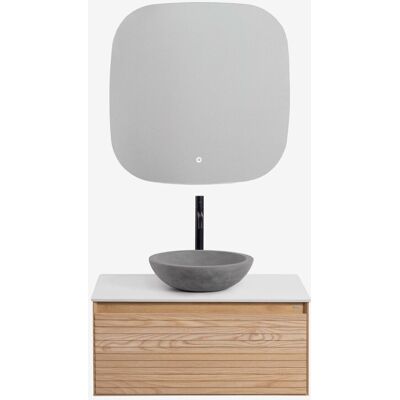 Sklum - Conjunto De Mueble De Baño En Madera De Fresno Tedrik Sklum - Conjunto De Mueble De Baño En Madera De Fresno Tedrik