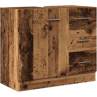HELLOSHOP26 Mueble De Lavabo De Madera De Ingeniería Vintage 63 X 30 X 54 Cm Amplio Espacio De Almacenamiento Estilo Rústico Madera Envejecida 020051186 HELLOSHOP26 Mueble De Lavabo De Madera De Ingeniería Vintage 63 X 30 X 54 Cm Amplio Espacio De Almacenamiento Estilo Rústico Madera Envejecida 020051186