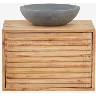 Sklum - Conjunto De Mueble De Baño Suspendido En Madera Deleyna Sklum - Conjunto De Mueble De Baño Suspendido En Madera Deleyna