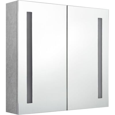 Helloshop26 - Mueble De Baño Con Espejo Led 62 X 14 X 60 Cm Mdf Gris 020006606 Helloshop26 - Mueble De Baño Con Espejo Led 62 X 14 X 60 Cm Mdf Gris 020006606