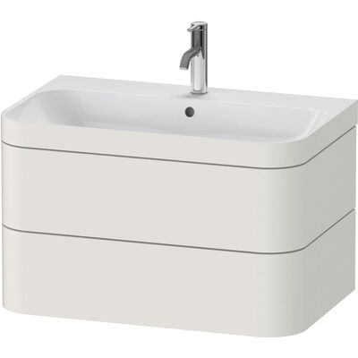 Lavabo suspendido Duravit Happy D.2 Plus y mueble - Blanco nórdico Lavabo suspendido Duravit Happy D.2 Plus y mueble - Blanco nórdico