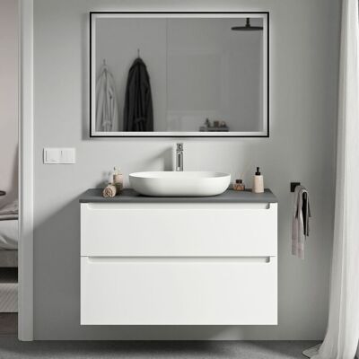 Vireo Mueble De Baño Mueble Bajo Lavabo 100cm Para Lavabo Sobre Encimera - Color Seleccionable:matt White, Antracita Mate - Bernstein Vireo Mueble De Baño Mueble Bajo Lavabo 100cm Para Lavabo Sobre Encimera - Color Seleccionable:matt White, Antracita Mate - Bernstein