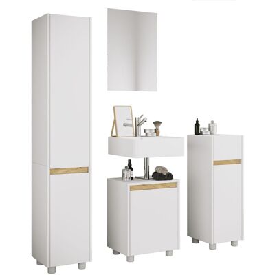 Juego Completo De Muebles De Baño De 4 Piezas Cosila M 165x112x35 - Vcm Juego Completo De Muebles De Baño De 4 Piezas Cosila M 165x112x35 - Vcm