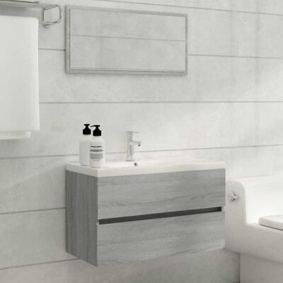 Conjunto de muebles de baño vidaXL 2 piezas Gris Sonoma - Muebles de baño Conjunto de muebles de baño vidaXL 2 piezas Gris Sonoma - Muebles de baño
