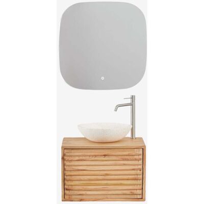Sklum - Conjunto De Mueble De Baño Suspendido En Madera Deleyna Sklum - Conjunto De Mueble De Baño Suspendido En Madera Deleyna