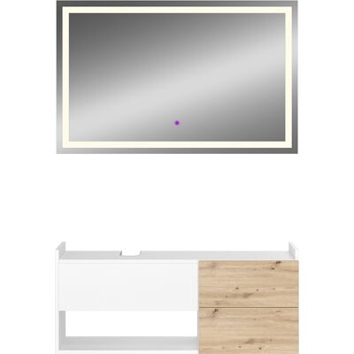 Conjunto de muebles de baño Vicco Alf - Moderno, Blanco, Iluminación LED Conjunto de muebles de baño Vicco Alf - Moderno, Blanco, Iluminación LED