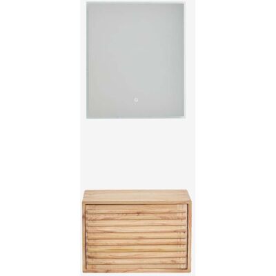 Sklum - Conjunto De Mueble De Baño Suspendido En Madera Deleyna Sklum - Conjunto De Mueble De Baño Suspendido En Madera Deleyna