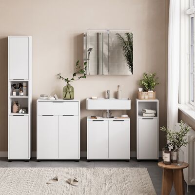 Juego De Muebles De Baño Alina, Blanco, 5 Partes, Vicco Juego De Muebles De Baño Alina, Blanco, 5 Partes, Vicco