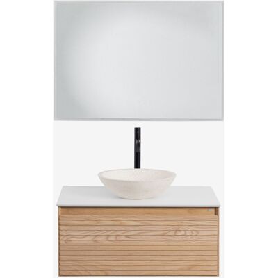 Sklum - Conjunto De Mueble De Baño En Madera De Fresno Tedrik Sklum - Conjunto De Mueble De Baño En Madera De Fresno Tedrik