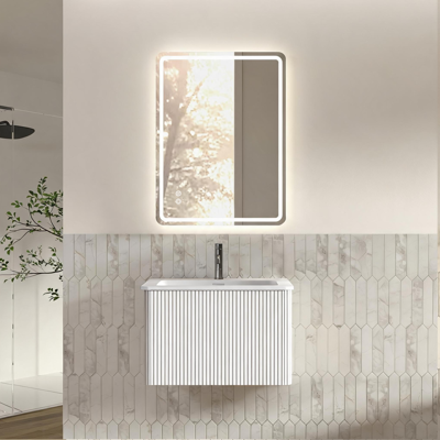 JHY DESIGN Conjunto De Baño Con Espejo, Mueble De Lavabo De 60 Cm Con Armario, Premontado, Armario A Rayas Con Un Cajón, Blanco, Espejo Led Sin Marco De 60 X 80 Cm, Horizontal JHY DESIGN Conjunto De Baño Con Espejo, Mueble De Lavabo De 60 Cm Con Armario, Premontado, Armario A Rayas Con Un Cajón, Blanco, Espejo Led Sin Marco De 60 X 80 Cm, Horizontal
