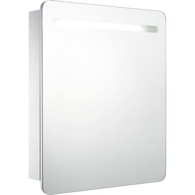 Helloshop26 - Mueble De Baño Con Espejo Led 68 X 9 X 80 Cm Mdf Blanco 020006567 Helloshop26 - Mueble De Baño Con Espejo Led 68 X 9 X 80 Cm Mdf Blanco 020006567
