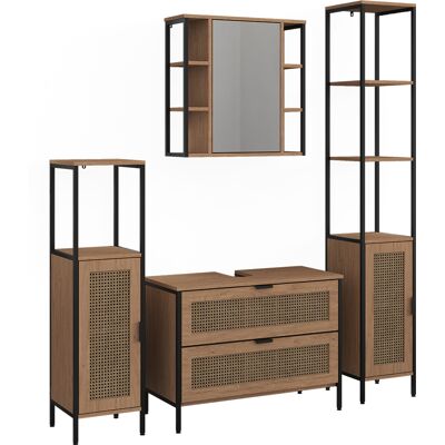Conjunto De Muebles De Baño Linara, Roble, Juego De 4, Vicco Conjunto De Muebles De Baño Linara, Roble, Juego De 4, Vicco