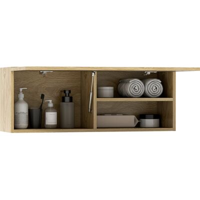 JHY DESIGN Armario De Baño Con Puerta Abatible Y Estantes, 80 X 25 X 30 Cm, Madera Natural. JHY DESIGN Armario De Baño Con Puerta Abatible Y Estantes, 80 X 25 X 30 Cm, Madera Natural.