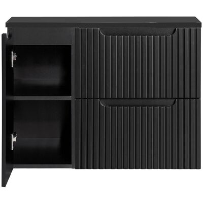 HELLOSHOP26 Mueble Bajo Lavabo Baño Almacenamiento Diseño 80 X 60 X 40 Cm Negro 030009997 HELLOSHOP26 Mueble Bajo Lavabo Baño Almacenamiento Diseño 80 X 60 X 40 Cm Negro 030009997