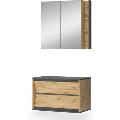 Conjunto De Muebles De Baño Edelin, Artesano, 2 Partes, Vicco Conjunto De Muebles De Baño Edelin, Artesano, 2 Partes, Vicco