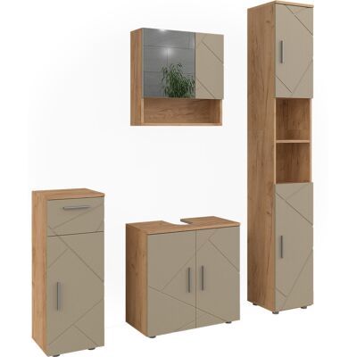 Conjunto De Muebles De Baño Irma, Beige, 4 Piezas, Vicco Conjunto De Muebles De Baño Irma, Beige, 4 Piezas, Vicco