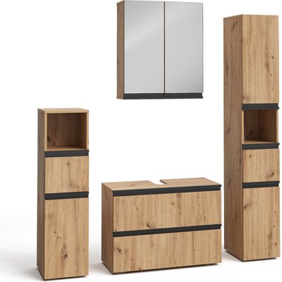 Conjunto De Muebles De Baño Torren, Artesano, 4 Partes, Vicco Conjunto De Muebles De Baño Torren, Artesano, 4 Partes, Vicco