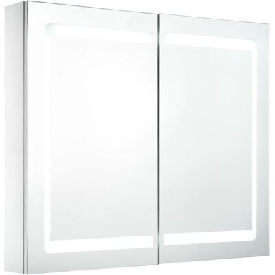 Helloshop26 - Mueble de baño con espejo LED - 80x12,2x68 cm Helloshop26 - Mueble de baño con espejo LED - 80x12,2x68 cm