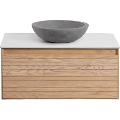 Sklum - Conjunto De Mueble De Baño En Madera De Fresno Tedrik Sklum - Conjunto De Mueble De Baño En Madera De Fresno Tedrik