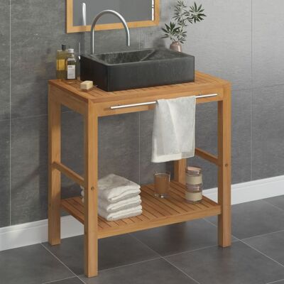 Mueble Tocador Madera Teca Maciza Con Lavabo De Mármol Negro Vidaxl Mueble Tocador Madera Teca Maciza Con Lavabo De Mármol Negro Vidaxl