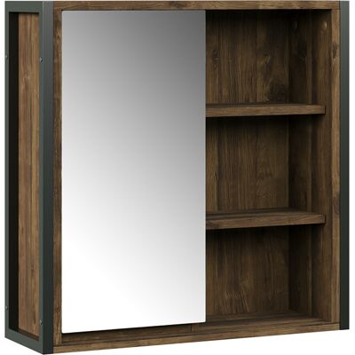 Armario Con Espejo Para Baño Naola, Roble/negro, 62.2 X 62.5 Cm Con 1 Puerta Con Espejo, Vicco Armario Con Espejo Para Baño Naola, Roble/negro, 62.2 X 62.5 Cm Con 1 Puerta Con Espejo, Vicco