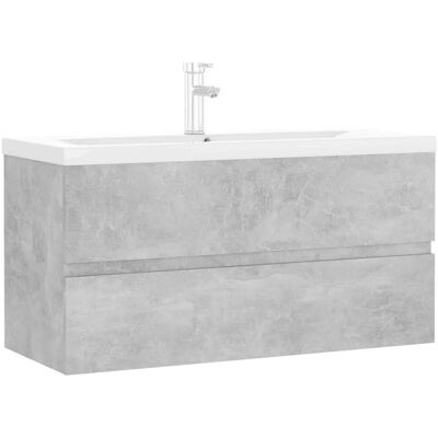 HELLOSHOP26 Mueble De Baño Contemporáneo Con Lavabo Integrado Práctico Espacio De Almacenamiento 90 X 38,5 X 45 Cm Madera Gris Hormigón 020055096 HELLOSHOP26 Mueble De Baño Contemporáneo Con Lavabo Integrado Práctico Espacio De Almacenamiento 90 X 38,5 X 45 Cm Madera Gris Hormigón 020055096