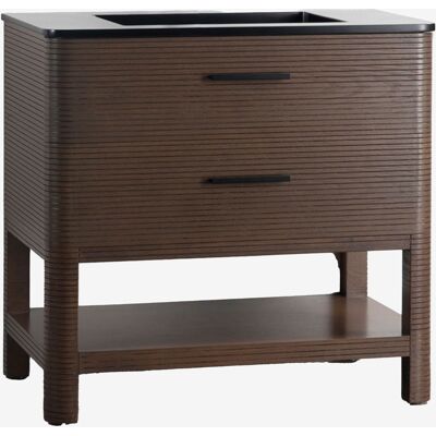 Sklum - Conjunto De Mueble De Baño En Madera Con Lavabo Integrado Misene Sklum - Conjunto De Mueble De Baño En Madera Con Lavabo Integrado Misene