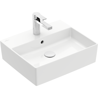 Lavabo TitanCeram de Villeroy & Boch - 50x42cm, Blanco, 1 Agujero, CeramicPlus Lavabo TitanCeram de Villeroy & Boch - 50x42cm, Blanco, 1 Agujero, CeramicPlus