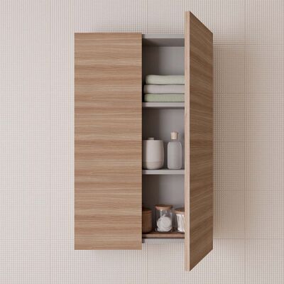 Royo C0070626 Armario de Pared para Baño - 2 Puertas, 2 Estantes, Nogal Arenado Royo C0070626 Armario de Pared para Baño - 2 Puertas, 2 Estantes, Nogal Arenado