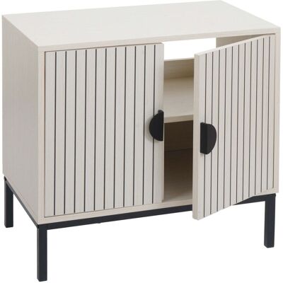 DÉCOSHOP26 Mueble De Baño Con 2 Puertas De Cierre Suave 62x63x35 Cm Mdf Melaminado Beige Estructura De Metal 040009253 DÉCOSHOP26 Mueble De Baño Con 2 Puertas De Cierre Suave 62x63x35 Cm Mdf Melaminado Beige Estructura De Metal 040009253