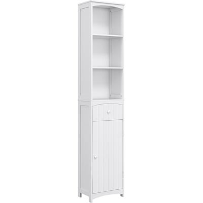 JHY DESIGN Mueble De Baño Blanco De Mdf Con 3 Estantes. JHY DESIGN Mueble De Baño Blanco De Mdf Con 3 Estantes.