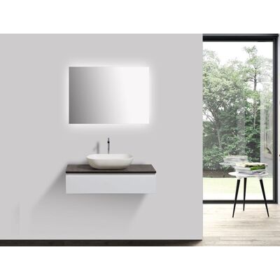 Bernstein - Mueble De Baño Vision 800 Blanco Mate - Espejo Y Lavabo Opcionales:con Espejo Led 2073, Sin Adicional. Abertura, Con Lavabo O-540 Bernstein - Mueble De Baño Vision 800 Blanco Mate - Espejo Y Lavabo Opcionales:con Espejo Led 2073, Sin Adicional. Abertura, Con Lavabo O-540