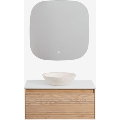 Sklum - Conjunto De Mueble De Baño En Madera De Fresno Tedrik Sklum - Conjunto De Mueble De Baño En Madera De Fresno Tedrik