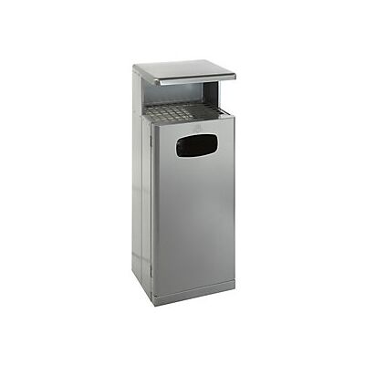 Eko V-part - Abfallsammler Mit Ascherdach Aluminium Volumen 55 L Bxhxt Eko V-part - Abfallsammler Mit Ascherdach Aluminium Volumen 55 L Bxhxt