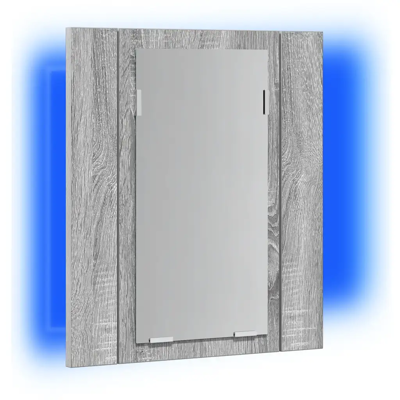 HELLOSHOP26 Armario Con Espejo Led Diseño De Pared Baño 40 X 12 X 45 Cm Espacio De Almacenamiento Ambiente Elegante De Madera Contrachapada Gris Sonoma 020048478 HELLOSHOP26 Armario Con Espejo Led Diseño De Pared Baño 40 X 12 X 45 Cm Espacio De Almacenamiento Ambiente Elegante De Madera Contrachapada Gris Sonoma 020048478