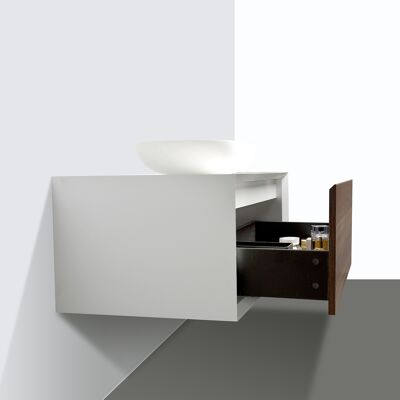 Bernstein - Conjunto De Cuarto De Baño Fiona 900 Blanco Mate - Frente Óptico Nogal Oscuro - Sin Espejo Ni Tapa, 1 X Lavabo Suspendido O-540 Mate Sin Espejo, Sin Adicional Abertura, 1x Lavabo O-540 Mat Bernstein - Conjunto De Cuarto De Baño Fiona 900 Blanco Mate - Frente Óptico Nogal Oscuro - Sin Espejo Ni Tapa, 1 X Lavabo Suspendido O-540 Mate Sin Espejo, Sin Adicional Abertura, 1x Lavabo O-540 Mat