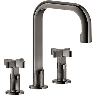 Gessi - Inciso 3-Huecos Lavabo Grifo - Krupp-Griffen? - Metall Schwarz PVD - Bathroom Sink Faucet Gessi - Inciso 3-Huecos Lavabo Grifo - Krupp-Griffen? - Metall Schwarz PVD - Bathroom Sink Faucet