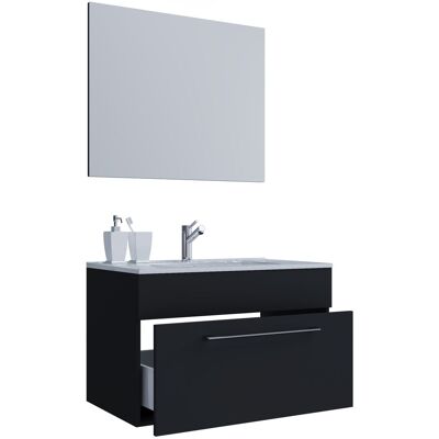 VCM Modelo 914812 Negro - Conjunto de Muebles de Baño VCM Modelo 914812 Negro - Conjunto de Muebles de Baño