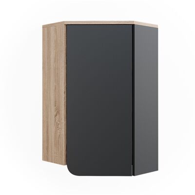 Vicco - Mueble De Baño Karen, Antracita, 50 X 75 Cm Con Puerta Y Compartimentos Abiertos Vicco - Mueble De Baño Karen, Antracita, 50 X 75 Cm Con Puerta Y Compartimentos Abiertos