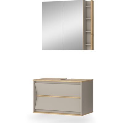 Conjunto De Muebles De Baño Edelin, Cachemira, 2 Partes, Vicco Conjunto De Muebles De Baño Edelin, Cachemira, 2 Partes, Vicco