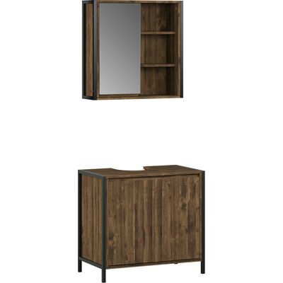 Conjunto De Muebles De Baño Naola, Roble/negro, 2 Partes, Vicco Conjunto De Muebles De Baño Naola, Roble/negro, 2 Partes, Vicco