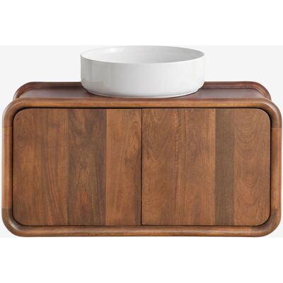 Conjunto De Mueble De Baño Suspendido 90x45 Cm En Madera De Mango Maupaul Sklum Conjunto De Mueble De Baño Suspendido 90x45 Cm En Madera De Mango Maupaul Sklum