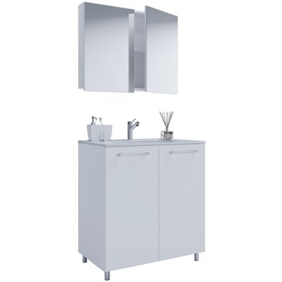 VCM Gilos Juego de Muebles de Baño de 3 Piezas - Blanco VCM Gilos Juego de Muebles de Baño de 3 Piezas - Blanco