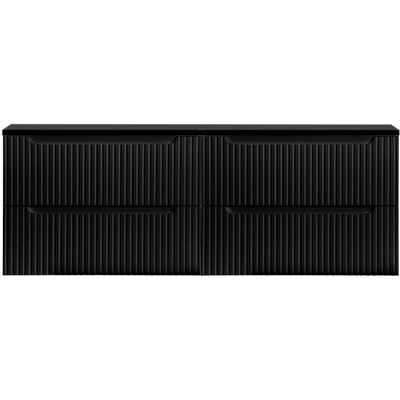 HELLOSHOP26 Mueble De Doble Lavabo 161 X 60 X 40 Cm Negro 030009964 HELLOSHOP26 Mueble De Doble Lavabo 161 X 60 X 40 Cm Negro 030009964