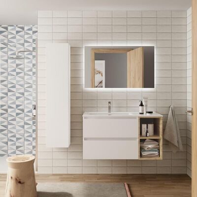 Mueble de baño Salgar Bequia Plus - 100cm, 2 cajones, acabado Roble Mueble de baño Salgar Bequia Plus - 100cm, 2 cajones, acabado Roble