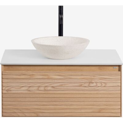Sklum - Conjunto De Mueble De Baño En Madera De Fresno Tedrik Sklum - Conjunto De Mueble De Baño En Madera De Fresno Tedrik